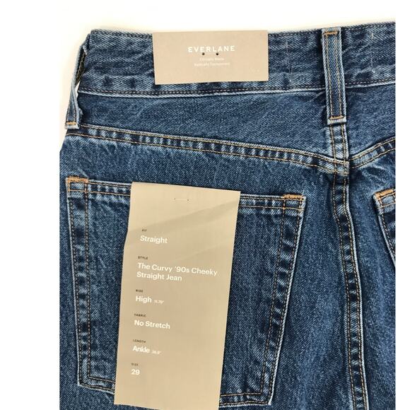 Everlane The Curvy 90s Cheeky Straight Jean 29 Button Fly Ankle - Picture 7 of 7
